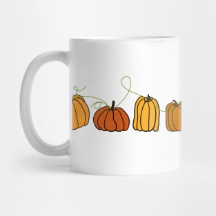 Pumpkins in a Row Mug